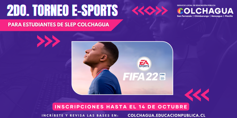 Inscripciones abiertas para 2do. Torneo eSports “FIFA 22” de SLEP Colchagua